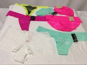 Lot Of 7 Pcs Thong Panties Women's Intimates Sleep wear, Bikini Size XS/S.Lot G - Picture 1 of 7