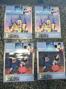 Wunderbare Welt der Disney Stoffkunst - Mickey Mouse & Märchenschloss X4 #22G - Bild 1 von 5