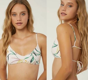 NEW O'Neill Claris Oatmeal Printed Strappy-Back Bikini Top XL - Picture 1 of 6