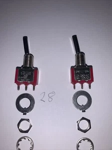 FLAT BLADE 100SP00, ON-ON Toggle Switch Guitar Amp Remote 2A/250V 5A/125V Qty 2 - Picture 1 of 12