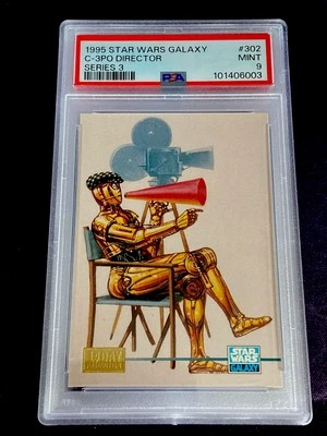1995 Star Wars Galaxy Series 3 #302 C-3PO DIRECTOR PSA 9 * 1ST DAY PROD. - Image 1 of 2