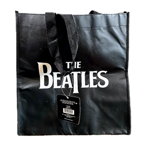 New The Beatles Reusable Shopper Tote Bag Black & White 12" X 13" 2010-2011 - Picture 1 of 5