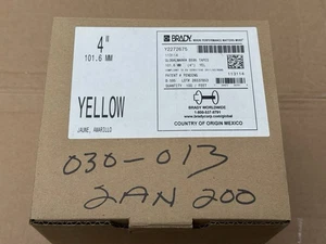 Brady 113114 Globalmark B595 Tape Vinyl Labels 4" x 100' Yellow - New - Picture 1 of 3