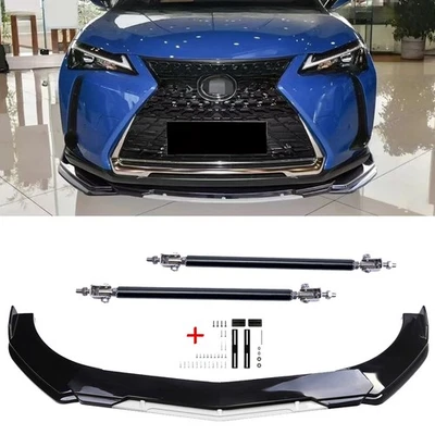 For Lexus LS460 LS500 Front Bumper Lip Splitter Sport Spoiler Black White Body Foto 1 de 4