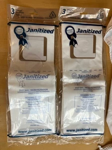 (6) Janitized JAN-PAU-2(3) Type U-3 Vacuum Cleaner Bags,Panasonic U/U3/U6,MC-115 - Picture 1 of 5