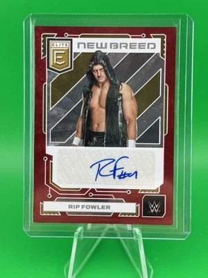 2023 Panini WWE Donruss Elite Rip Fowler New Breed Red Parallel Auto 33/49 SP - Image 1 of 2