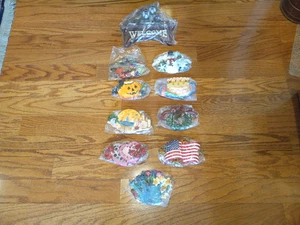 Neu Danbury Mint Miniatur Schnauzer "Willkommen" Schild mit 9 Wechselplaketten - Bild 1 von 5