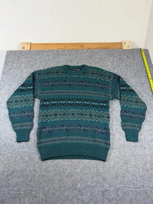 Vintage Peter England Sweater Mens Large Fair Isle Cable Knit 90s - Image 1 of 4
