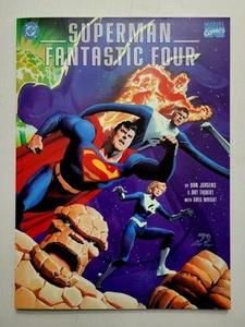 SUPERMAN/FANTASTIC FOUR #1 casi nuevo (DC 1999) JURGENS/ROSS de gran tamaño raro difícil de encontrar - Imagen 1 de 2
