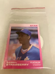 1989 Darryl Strawberry Platinum Checklist The Star Co #698/ 1,000 (1-9) Mint - Picture 1 of 4