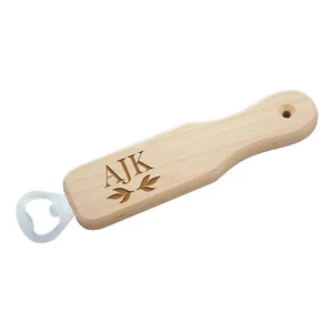 Personalised Wooden Bottle Opener With Initials, Wood - Picture 1 of 3