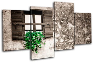 Mediterranean Window Architecture MULTI CANVAS WALL ART Picture Print VA - Picture 1 of 1