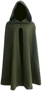 Renaissance Hooded Open Front Poncho Cape Witch Cape Halloween Costumes - Picture 1 of 6