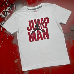 *AIR JORDAN* (WHITE) ~JUMPMAN~ BOYS T-SHIRTS - Picture 1 of 8