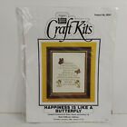 Better Homes Craft Kit 29547 Happiness is Like Butterfly 8x10" Stitchery Kit NEW
