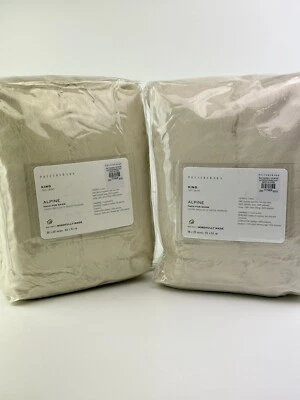 Juego de 2 fundas acolchadas Pottery Barn marfil de piel sintética alpina King nuevas sin etiquetas Foto 1 de 4