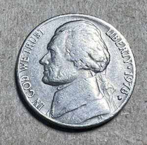 1978 D Jefferson Nickel Filled In Mint Mark 5.00g Error Coin