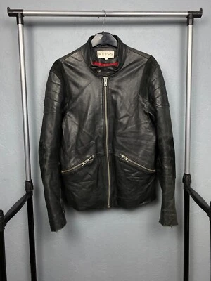 Reiss Vintage Mens Leather Jacket Size L - Image 1 of 4
