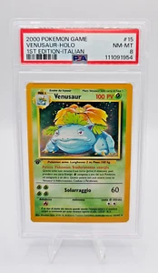 2000 POKEMON BASE SET 1ST EDITION ITALIAN #15 VENUSAUR HOLO PSA 8 - Picture 1 of 1