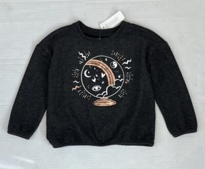 Gymboree Girls Soft Lightweight Pullover Long Sleeve Sweater, Gray, XS (4), NWT - Picture 1 of 2
