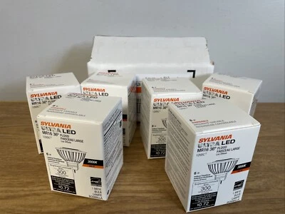 Box (6) Sylvania Ultra LED MR16 Flood 36 Dimmable Light Bulb 6W Indoor Outdoor - Image 1 of 4