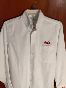 NWT Rare Vintage Coca-Cola White Oxford L/S Managers Uniform Shirt Men's 15.5 - Picture 1 of 8