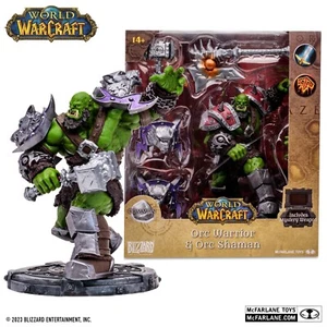 McFarlane WORLD of WARCRAFT - ORC WARRIOR & ORC SHAMAN (COMMON)  In Stock  MIP - Picture 1 of 5