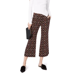 A.L.C. Women's 100% Silk Felix Medallion print cropped flare pants sz 4 - Picture 1 of 9