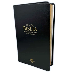 Biblia Letra Grande 12 puntos RV1960 imit piel negro - Imagen 1 de 5