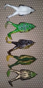 #X Top Water  Frog Hollow Body Frog 3"  1/4oz SET OF FIVE !!!