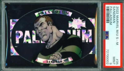2022 Skybox Marvel Spider-Man Metal Universe Palladium "SANDMAN" #35 MINT  PSA 9 - Image 1 of 2