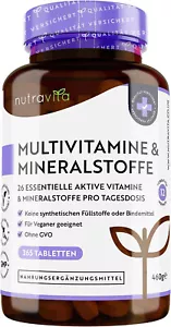 Multivitamin & Mineralstoffe 365 hochdosierte Tabletten mit Bioaktiv-Formen 460g - Bild 1 von 6