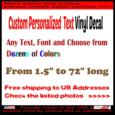 ORACAL 651 (UP TO 7 YEARS OUTDOOR) Custom Personalized TEXT NAME Lettering Vinyl Decal Boat Name 7 Years Outdoor