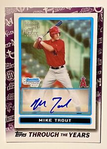 MIKE TROUT 2021 Topps Through the Years 2009 1st Bowman Chrome Auto RP #TTY-28