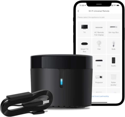 Broadlink RM4 Mini Smart Remote and Sensor Cable Set RM4 Mini S, Universal IR... - image 1 of 4