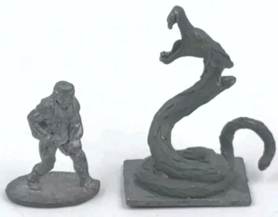 Lot of 2 Vintage 1982 Ral Partha AD&D Metal Figures Figurines Dungeons & Dragons - Image 1 of 4