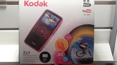 Kodak Zx1 Pocket Video Camera Black 720p HD Weather Resistant Easy Share YouTube - Image 1 of 4