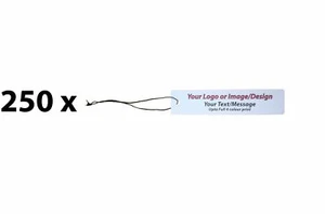 250 x Strip Custom Hang / Swing / Gift Tags - Picture 1 of 5