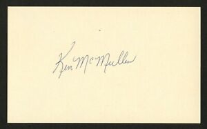 Ken McMullen signed autograph auto 3x5 index card Baseball Player 9758