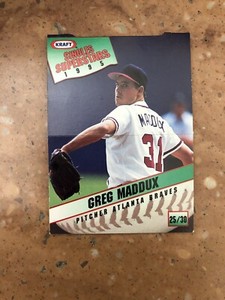 1995 Kraft Singles Superstars Greg Maddux #25 Atlanta Braves 