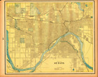 Vintage 1895 St Paul or Minneapolis  Map City Original 14.5 inch By 11 inch