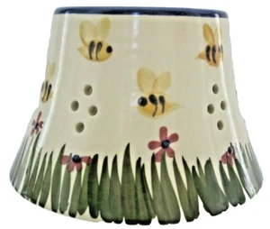 Yankee Candle Topper Shade Bees & Flowers Stoneware Spring Summer Garden Decor - Picture 1 of 6