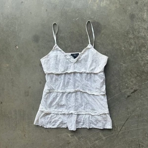 IZ Byer California Sleeveless Top Women's Large White Spaghetti Strap Blouse - Picture 1 of 8