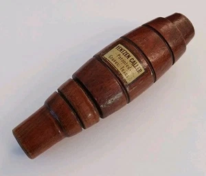 Vintage Yentzen Duck Call Double Reed Wooden Caller Groves Texas Patented - Picture 1 of 6