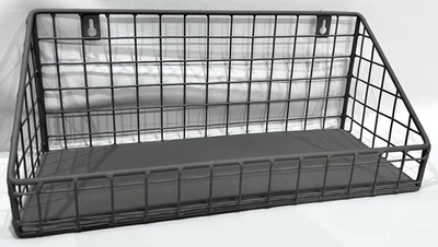 Металлическая проволочная корзина настенное крепление или столешница серый фермерский дом-14 «Lx 6» H x 6 «W-1 Pc-НОВЫЙ - Изображение 1 из 4