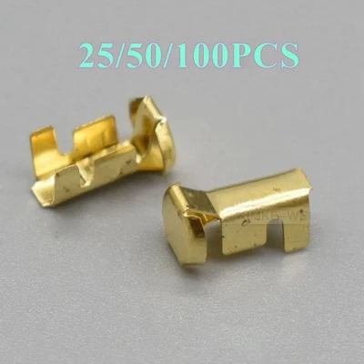 Spares Replacement Brass Crimp Terminals Contact for 5x20mm Inline Fuse Holder - Image 1 of 2