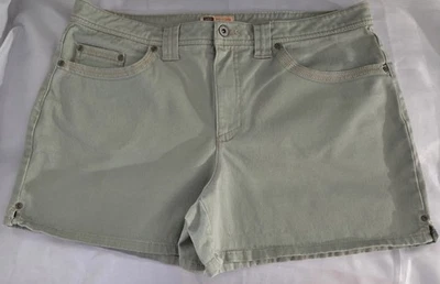 Pantalones Cortos de Jean Glory Desteñidos De Colección Talla 16 Verde Claro Tiro Alto 4" Entrepierna Usados en Excelente Condición Foto 1 de 4