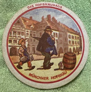 Posavasos gráficos publicitarios de cerveza bávara alemana de los años 50 vintage - Imagen 1 de 3