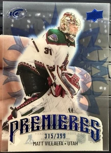 2024-25 UD Ice Matt Villalta Rookie Premieres Azul/399 Utah Arizona 158 Nivel 5 - Imagen 1 de 2