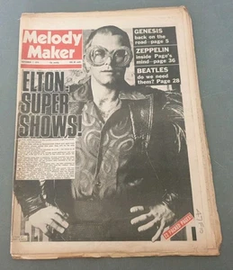 Melody Maker September 7th 1974 Elton John Cover Beatles Genesis Led Zep - Picture 1 of 6